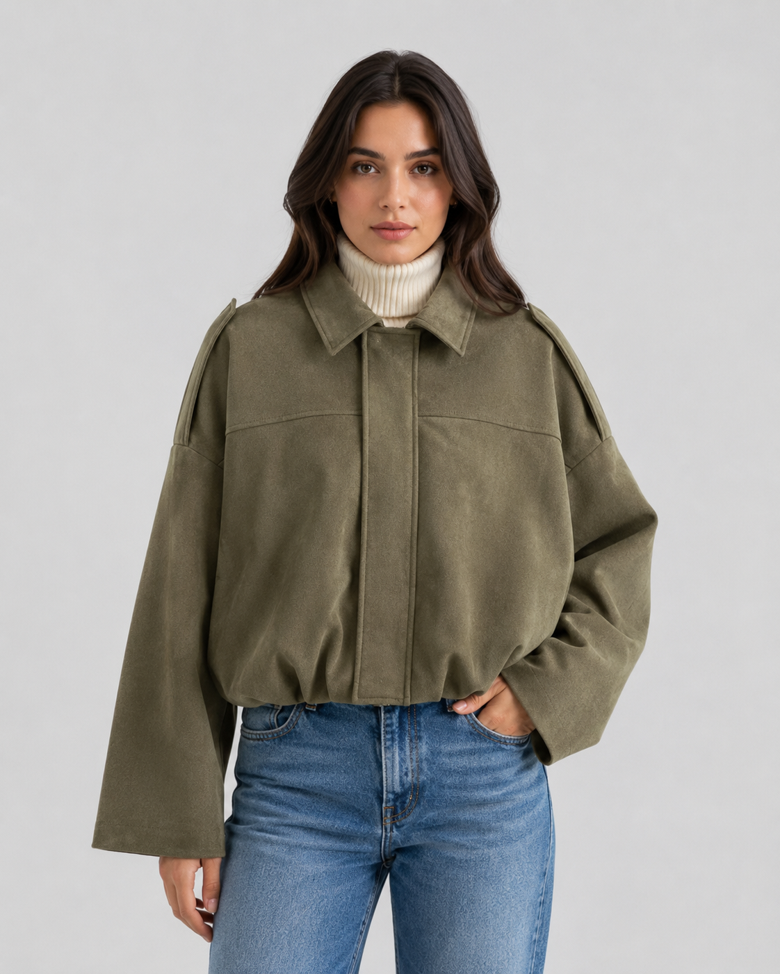 Meredith | Suede Zip-Up Jacket