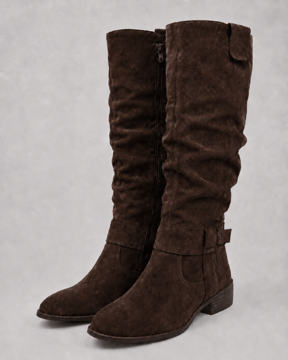 Endellion | Suede Knee-High Boots