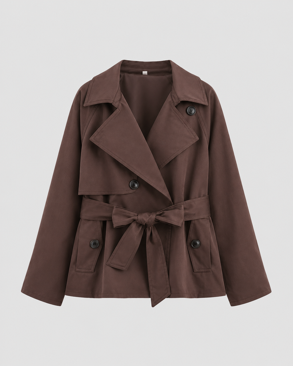 Iolanthe | Cropped Trench Coat with Tie Waist