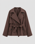 Iolanthe | Cropped Trench Coat with Tie Waist