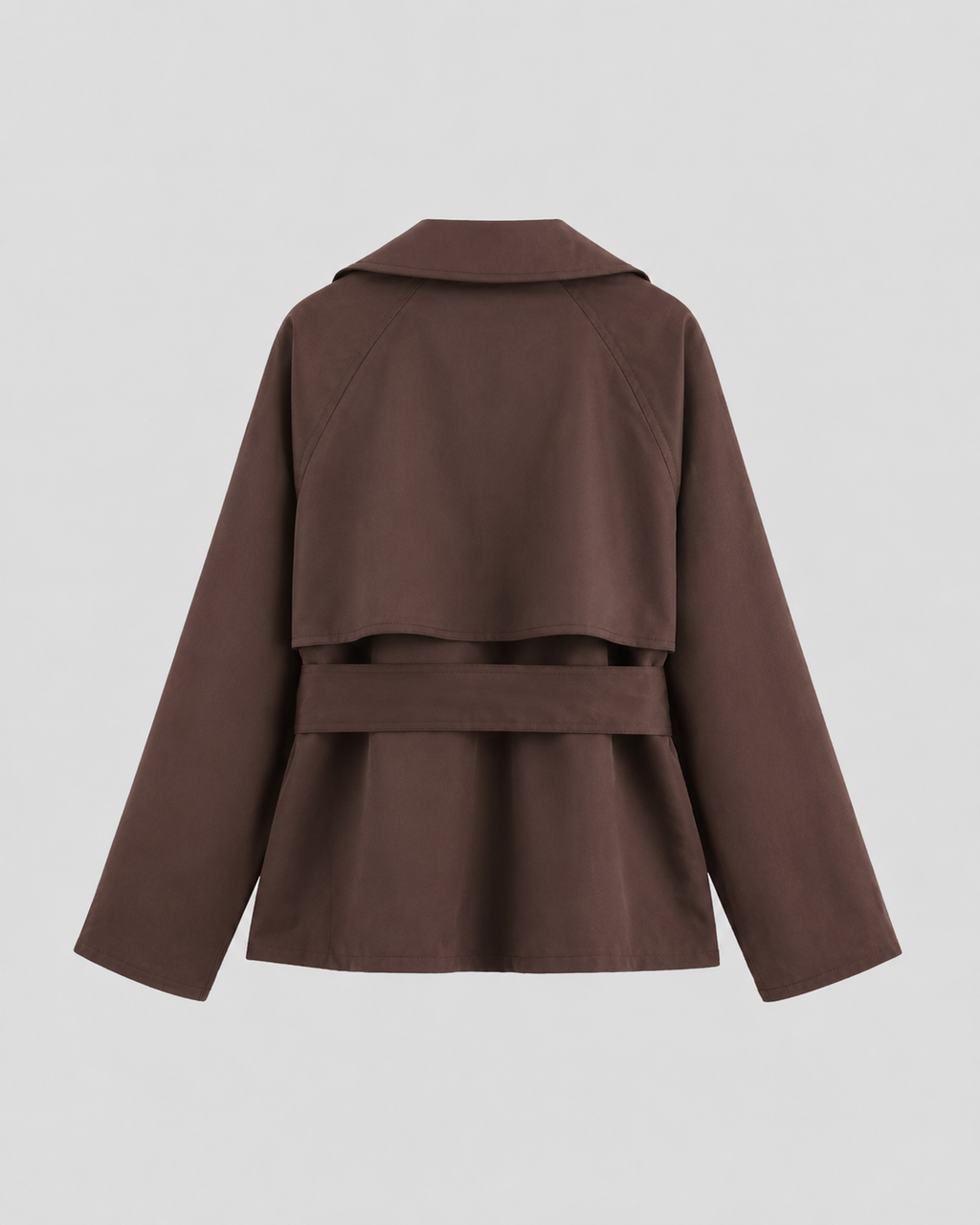Iolanthe | Cropped Trench Coat with Tie Waist