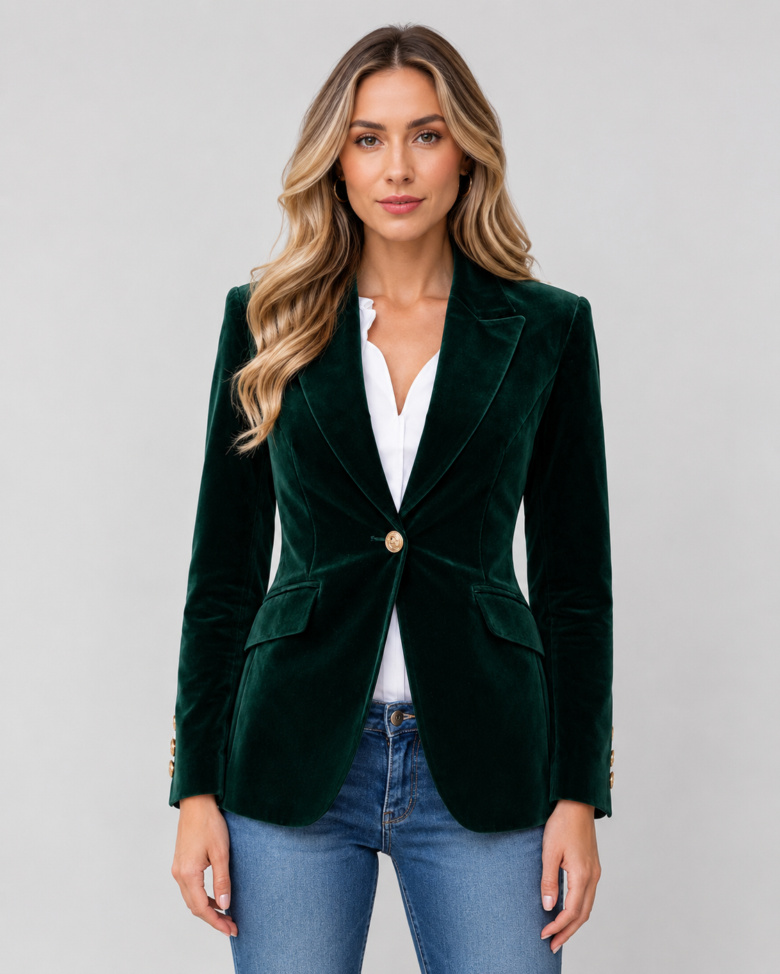 Aurelie | Tailored Velvet Blazer