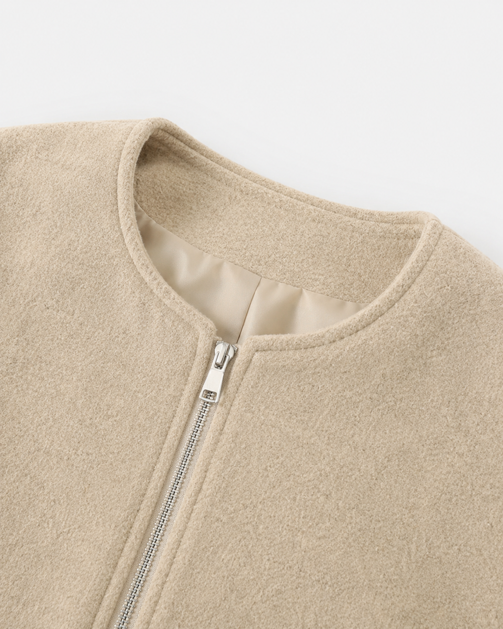 Liesel | Wool Blend Cropped Bomber Jacket