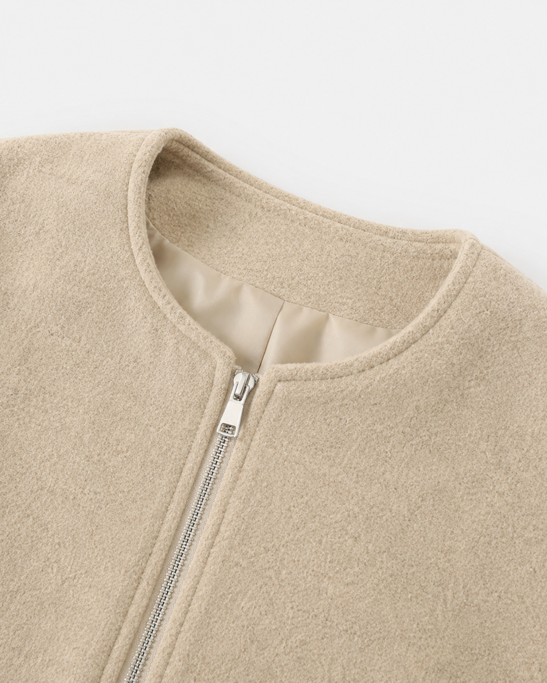 Liesel | Wool Blend Cropped Bomber Jacket