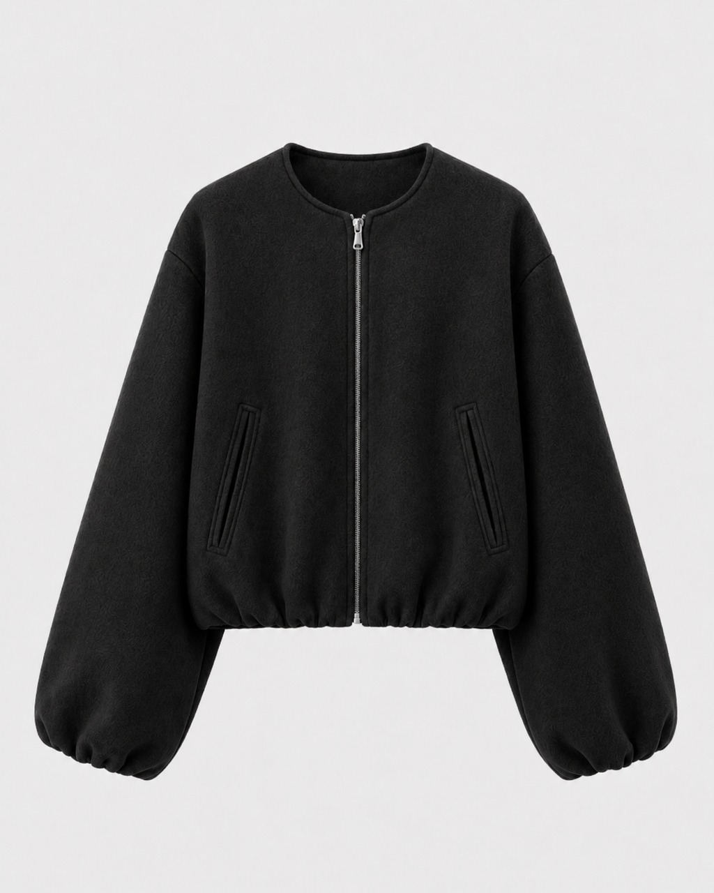 Liesel | Wool Blend Cropped Bomber Jacket