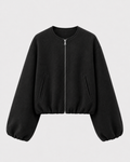 Liesel | Wool Blend Cropped Bomber Jacket