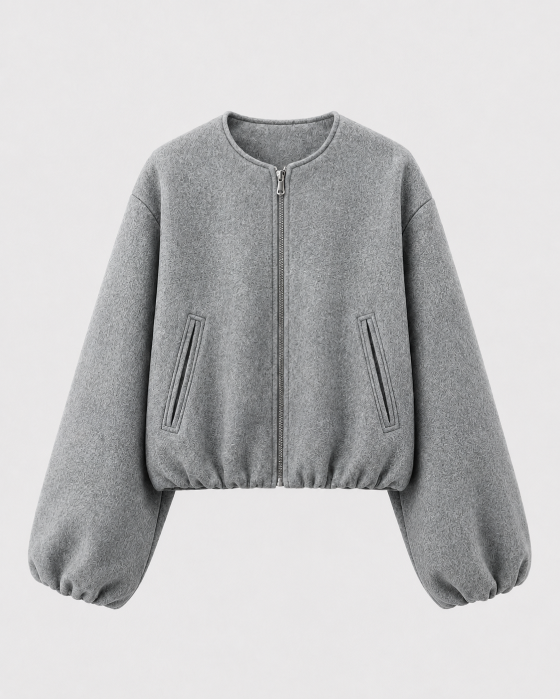 Liesel | Wool Blend Cropped Bomber Jacket
