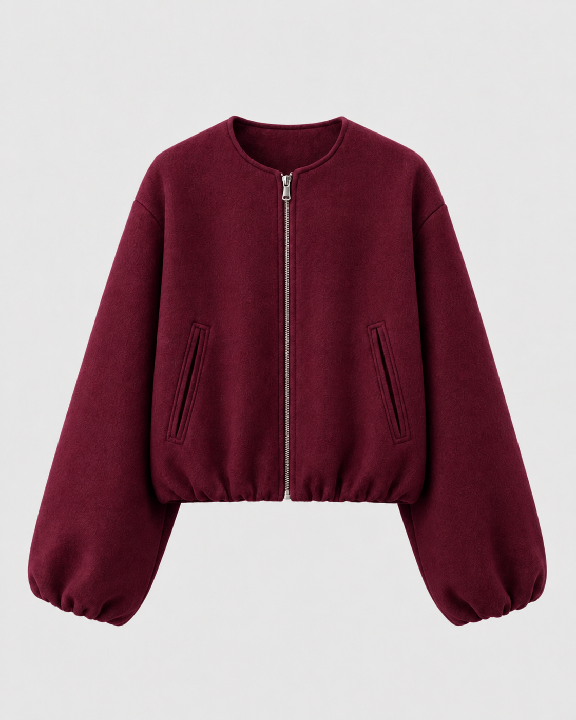 Liesel | Wool Blend Cropped Bomber Jacket