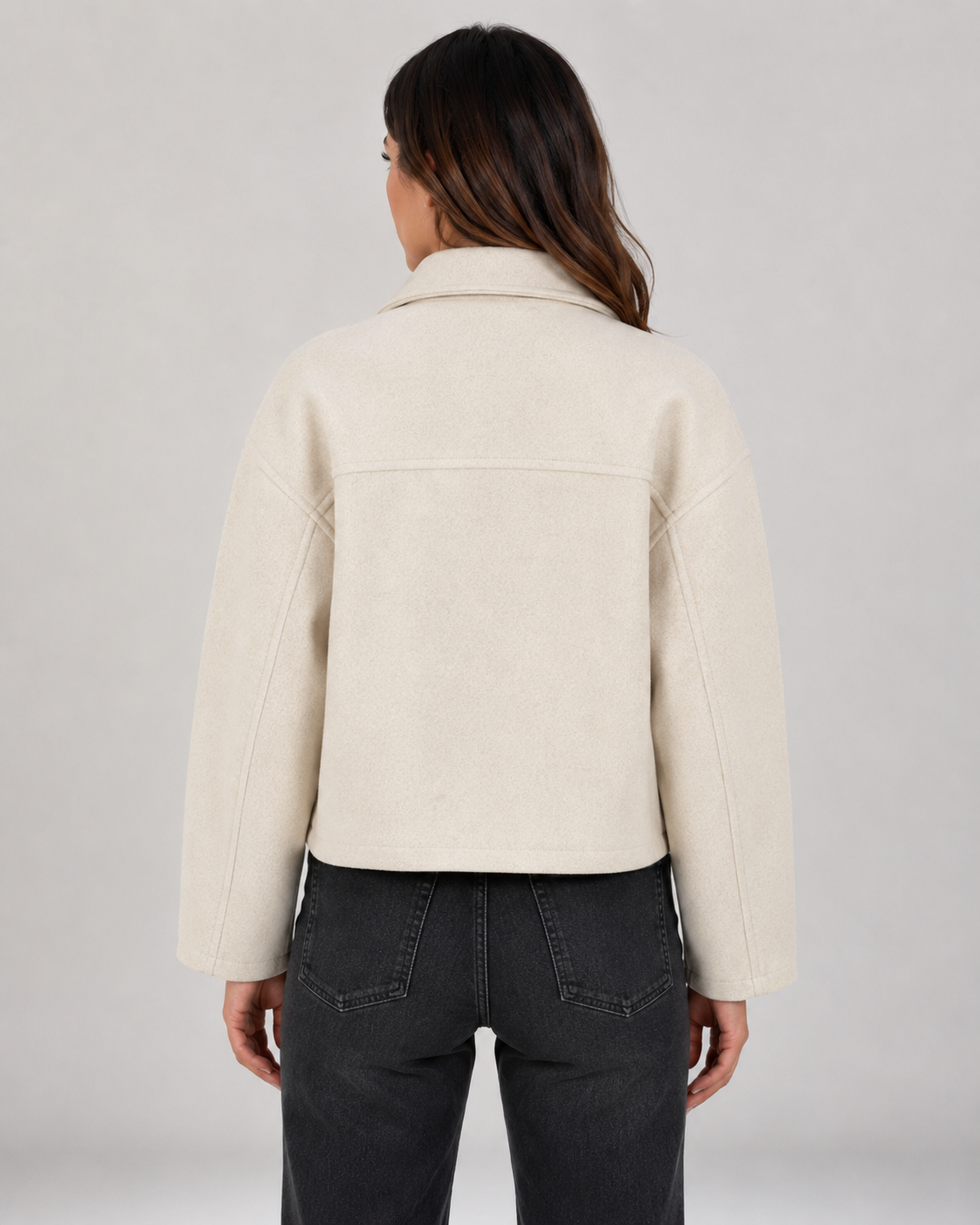 Oksana | Cropped Zip-Up Jacket with Collar