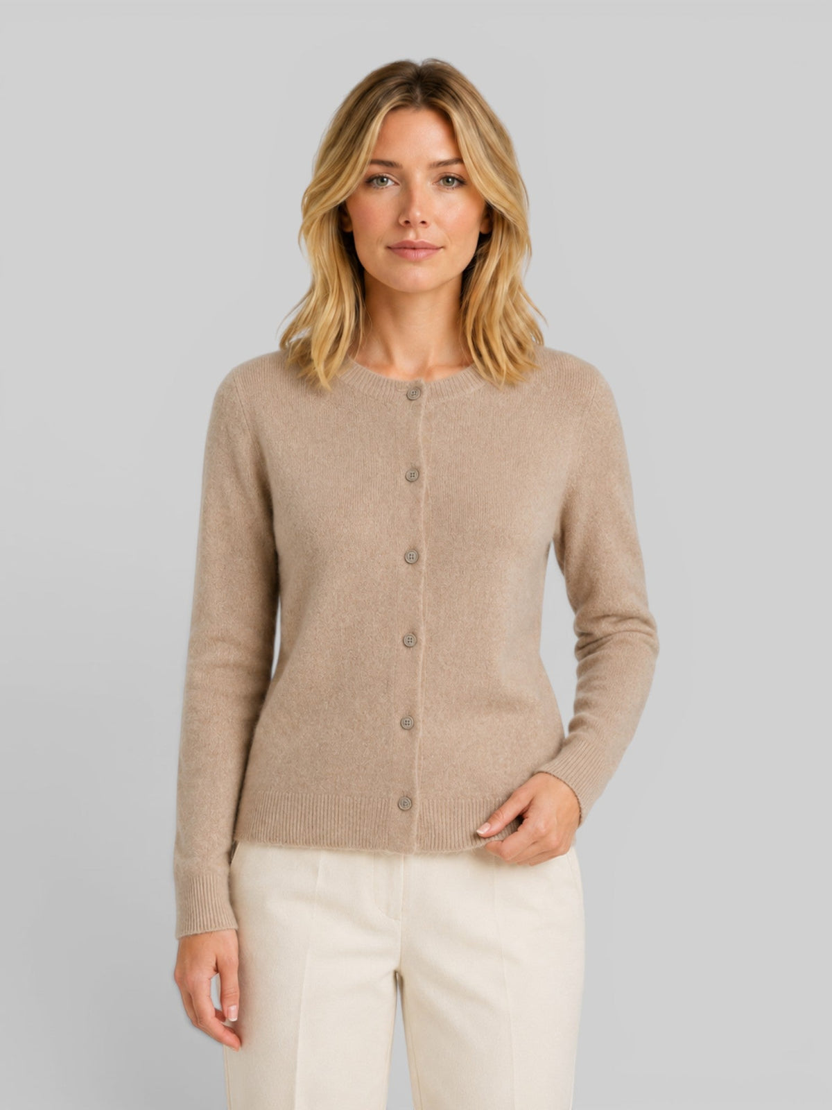 Bettany | Long Sleeve Wool Knit Cardigan