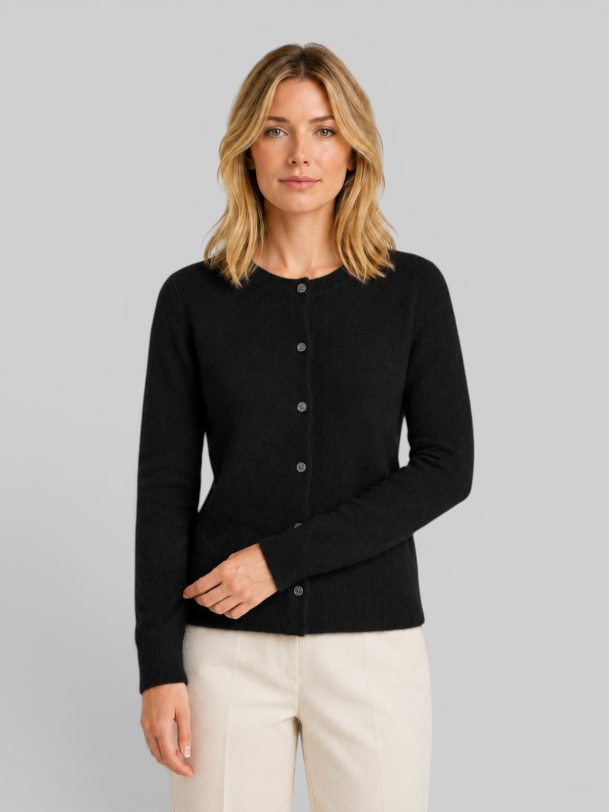 Bettany | Long Sleeve Wool Knit Cardigan