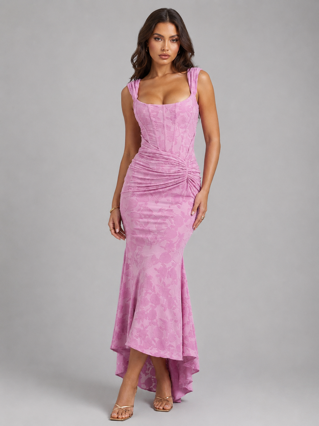 Amara | Corset Fishtail Maxi Dress