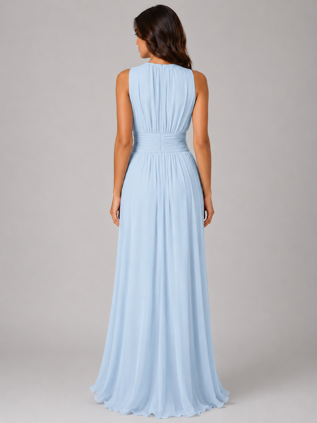 Valentina | Chiffon Ruched Waist Maxi Dress