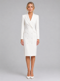 Genevieve | Double-Breasted Blazer Midi Dress
