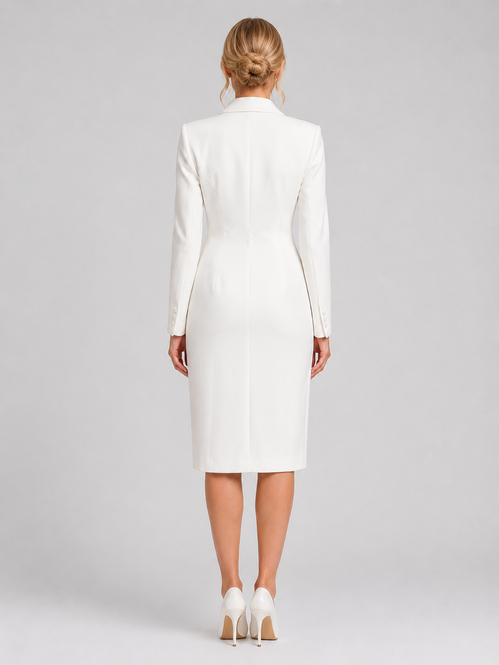 Genevieve | Double-Breasted Blazer Midi Dress