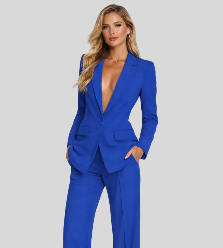Susannah | Tailored Blazer & Wide Leg Trouser Suit Set