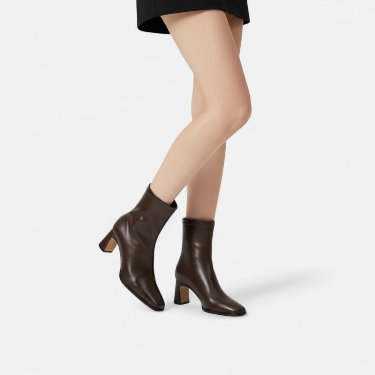 Yseult | Square Toe Block Heel Ankle Boots