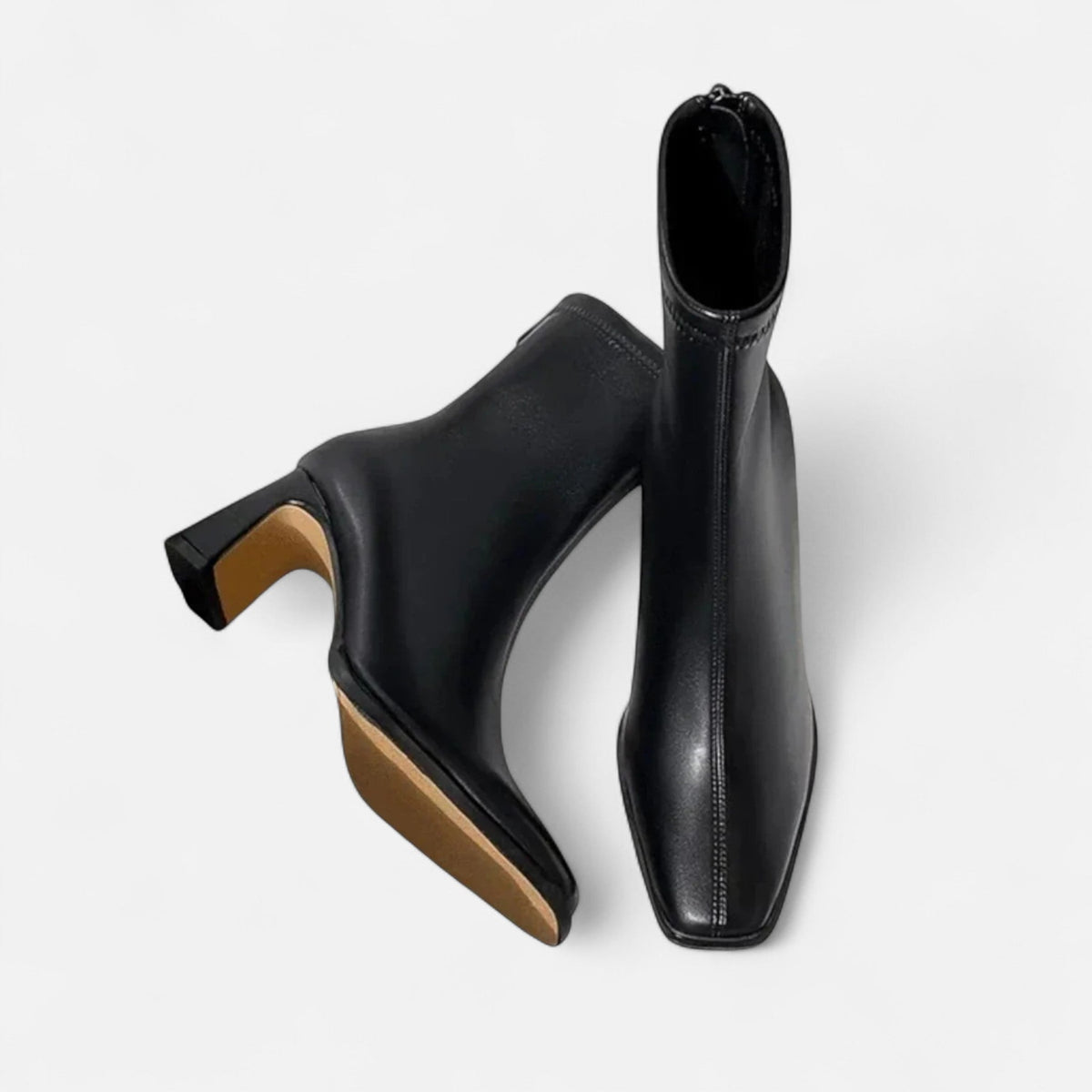 Yseult | Square Toe Block Heel Ankle Boots