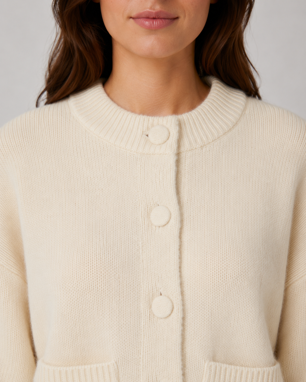 Yolande | Cropped Chunky Knit Cardigan