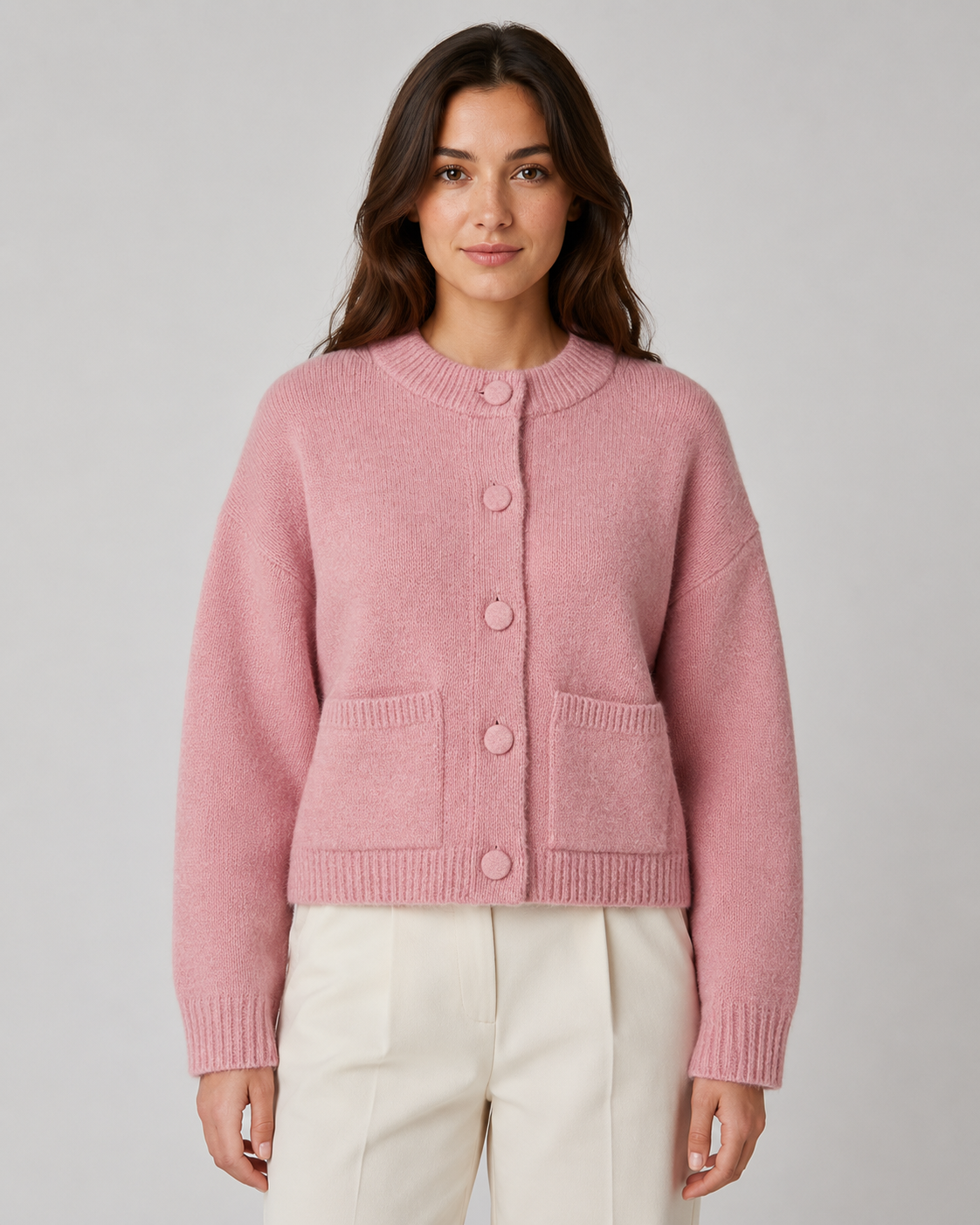 Yolande | Cropped Chunky Knit Cardigan