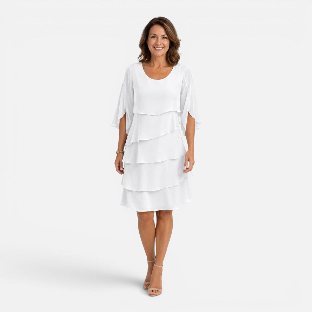 Autumn | Chiffon Layered Midi Dress