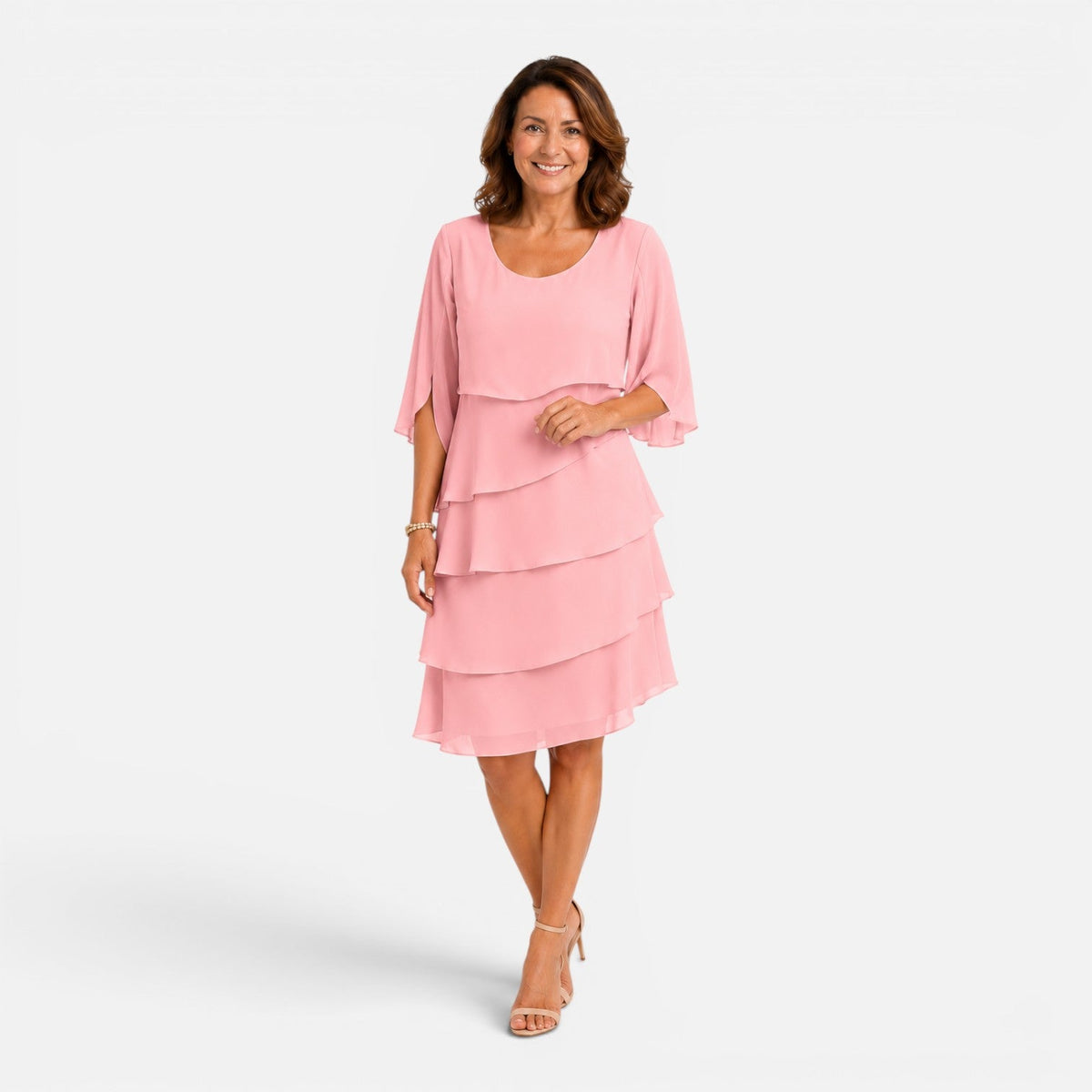 Autumn | Chiffon Layered Midi Dress