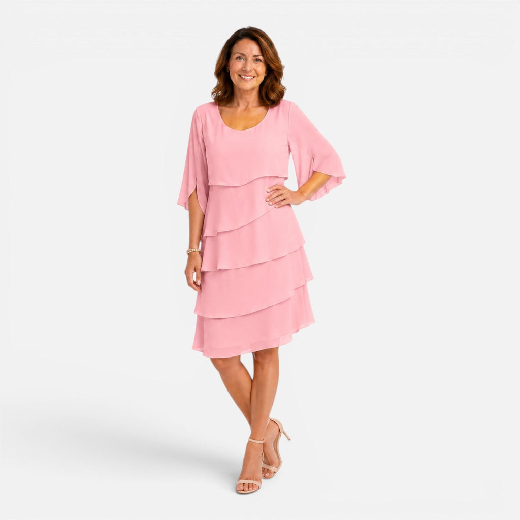 Autumn | Chiffon Layered Midi Dress