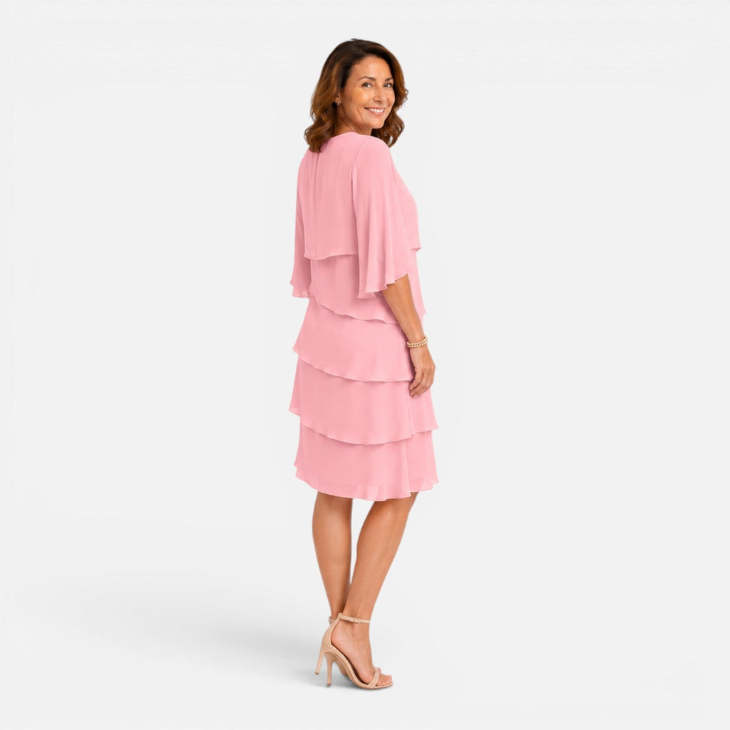 Autumn | Chiffon Layered Midi Dress