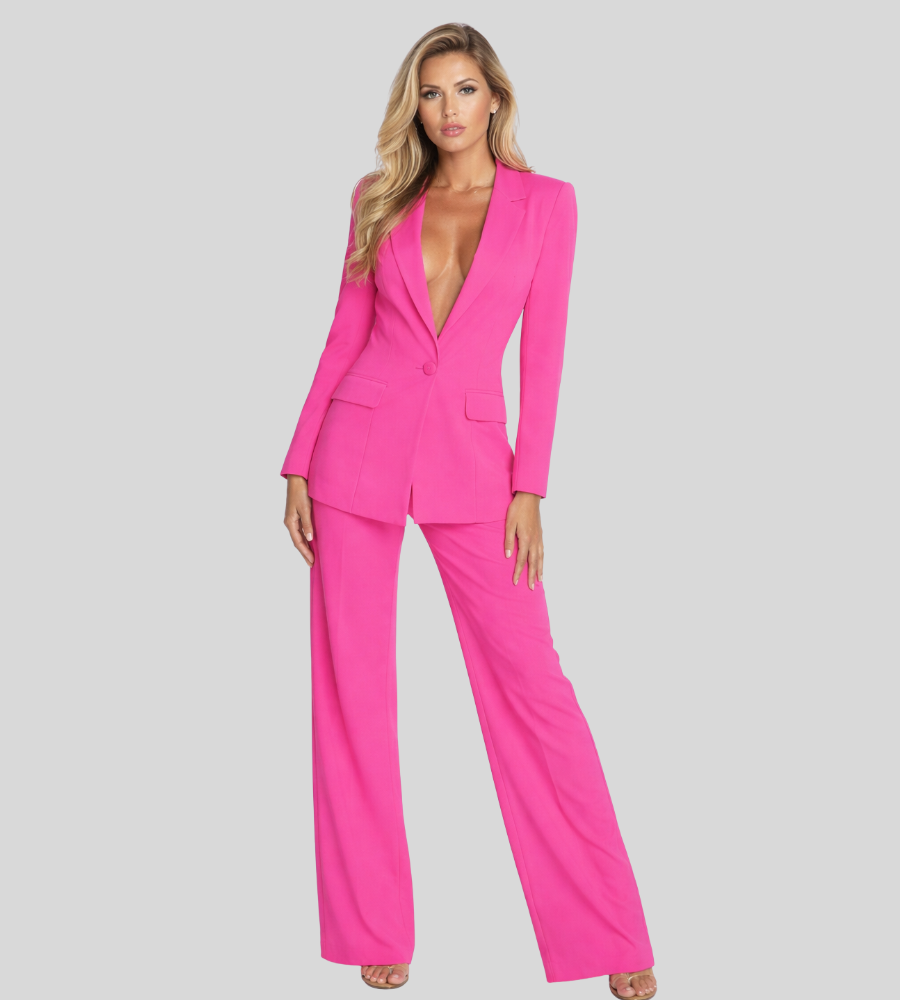 Susannah | Tailored Blazer & Wide Leg Trouser Suit Set