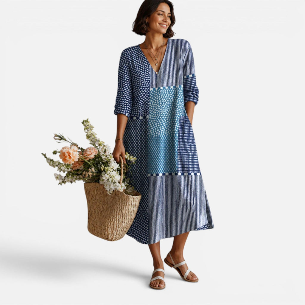 Charlotte | Boho Printed Midi Dress