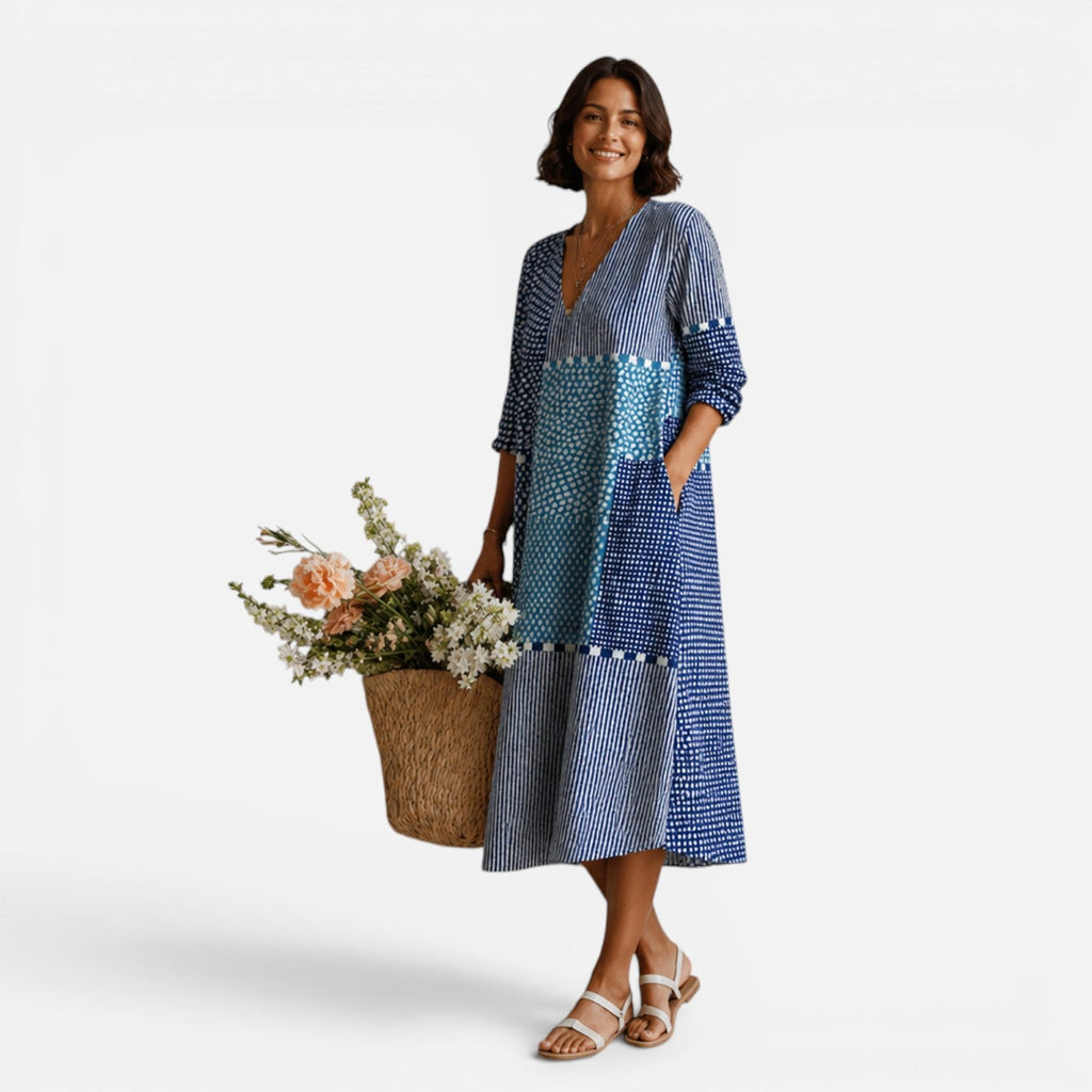 Charlotte | Boho Printed Midi Dress
