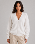 Winona | Fluffy V-Neck Button-Front Cardigan