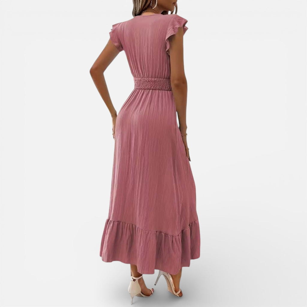 Vera | Wrap Silhouette Sleeveless Maxi Dress