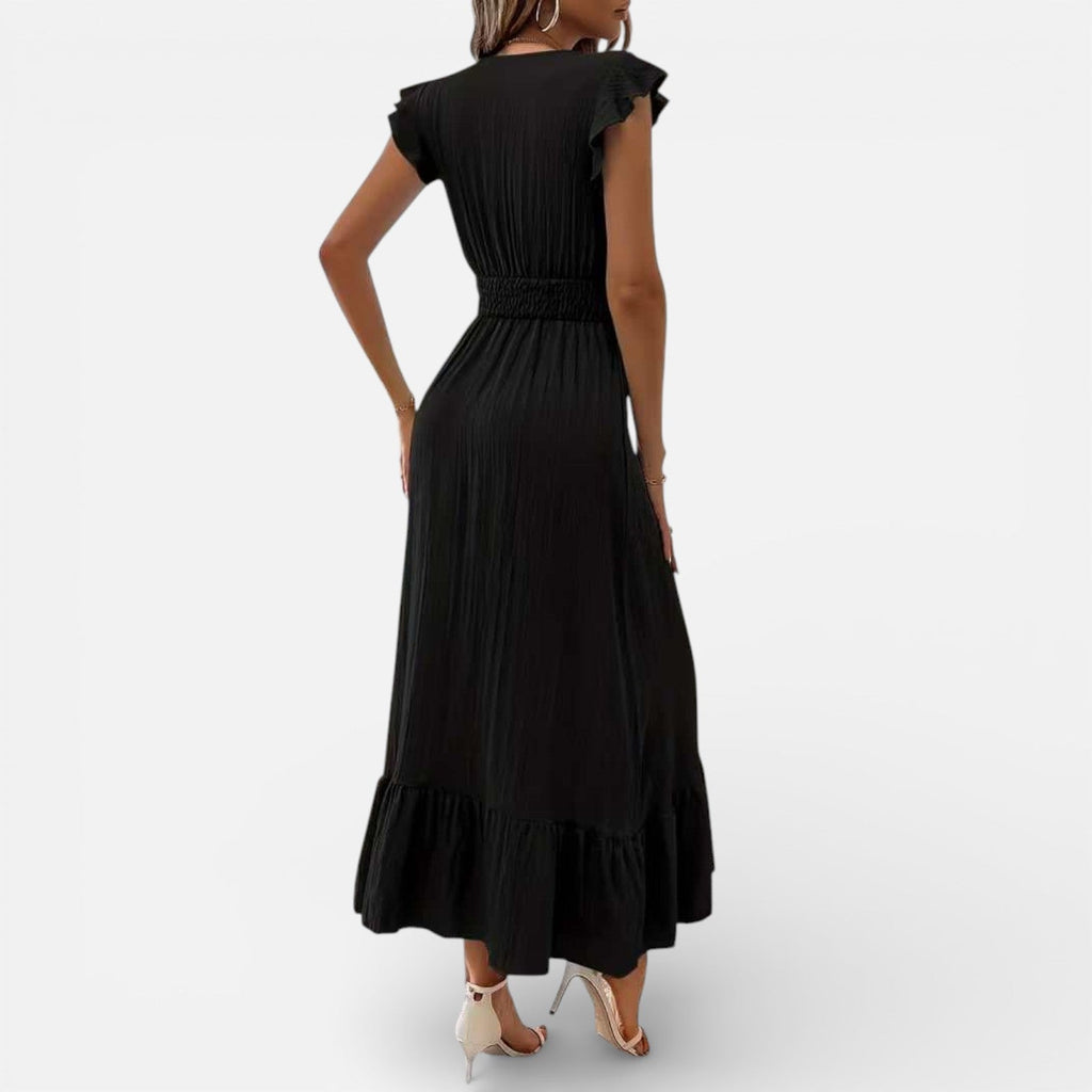 Vera | Wrap Silhouette Sleeveless Maxi Dress