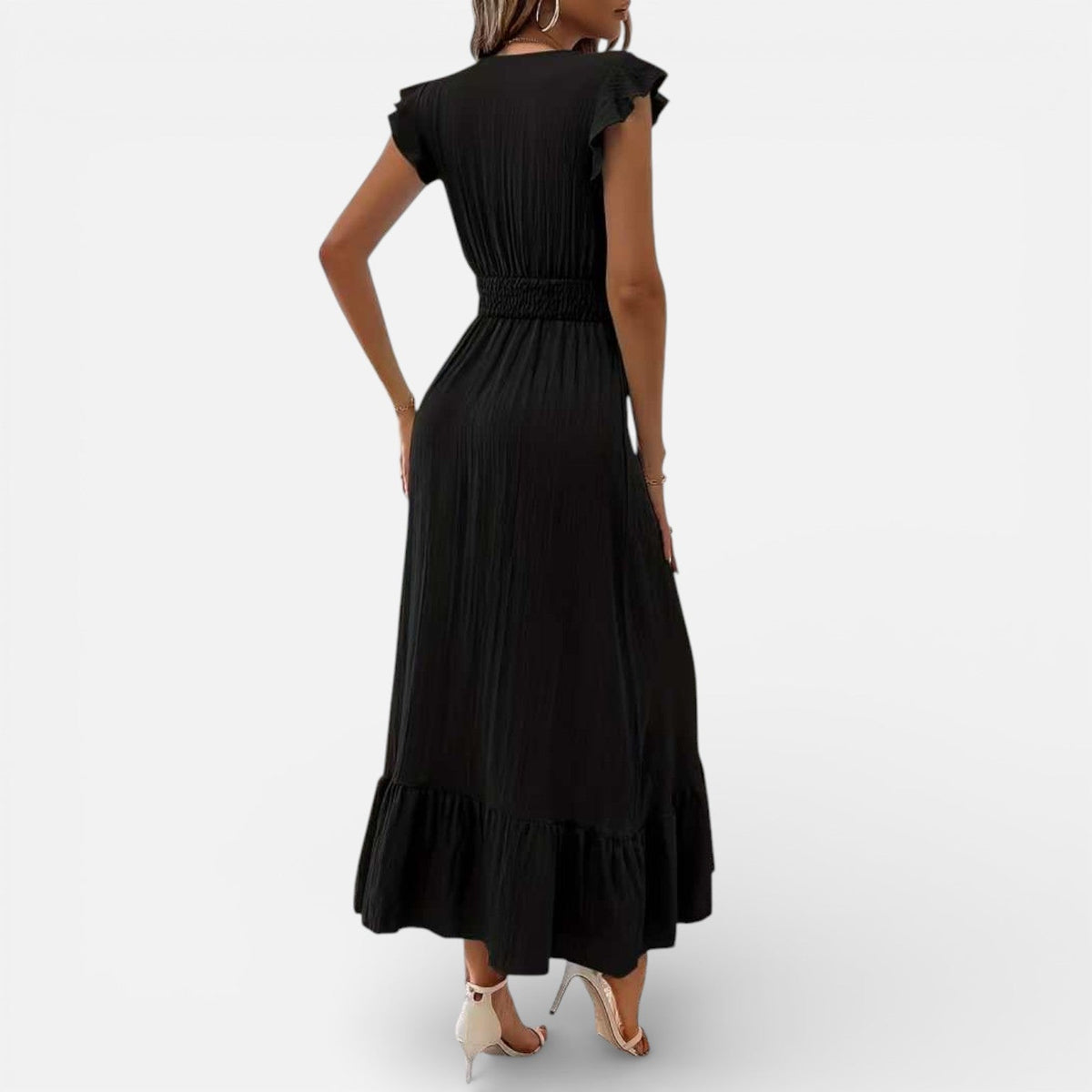 Vera | Wrap Silhouette Sleeveless Maxi Dress