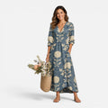 Hazel | Floral Linen-Blend Maxi Dress