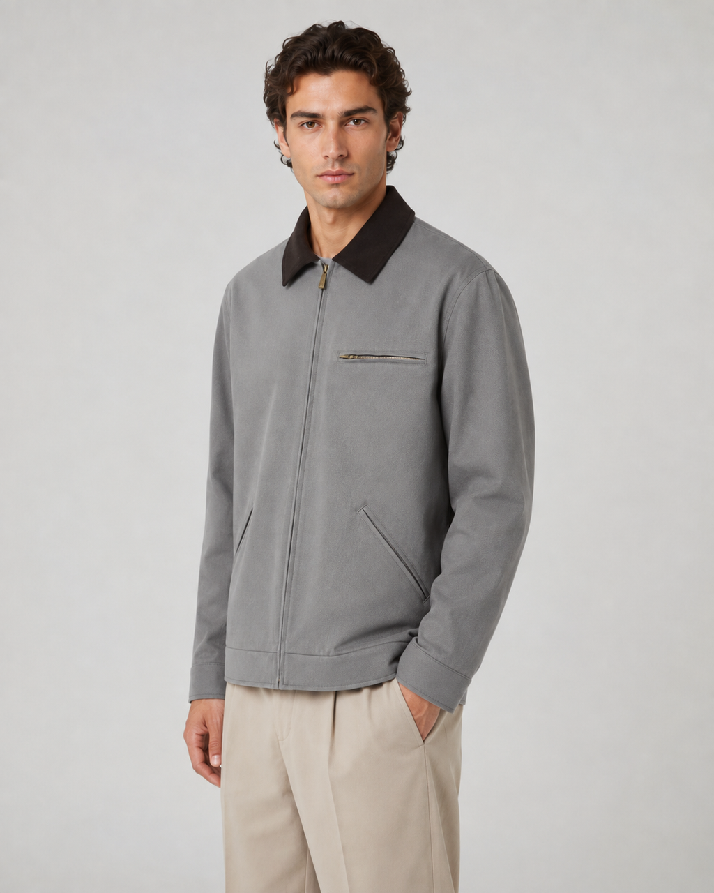 Caspian | Contrast Collar Barn Jacket
