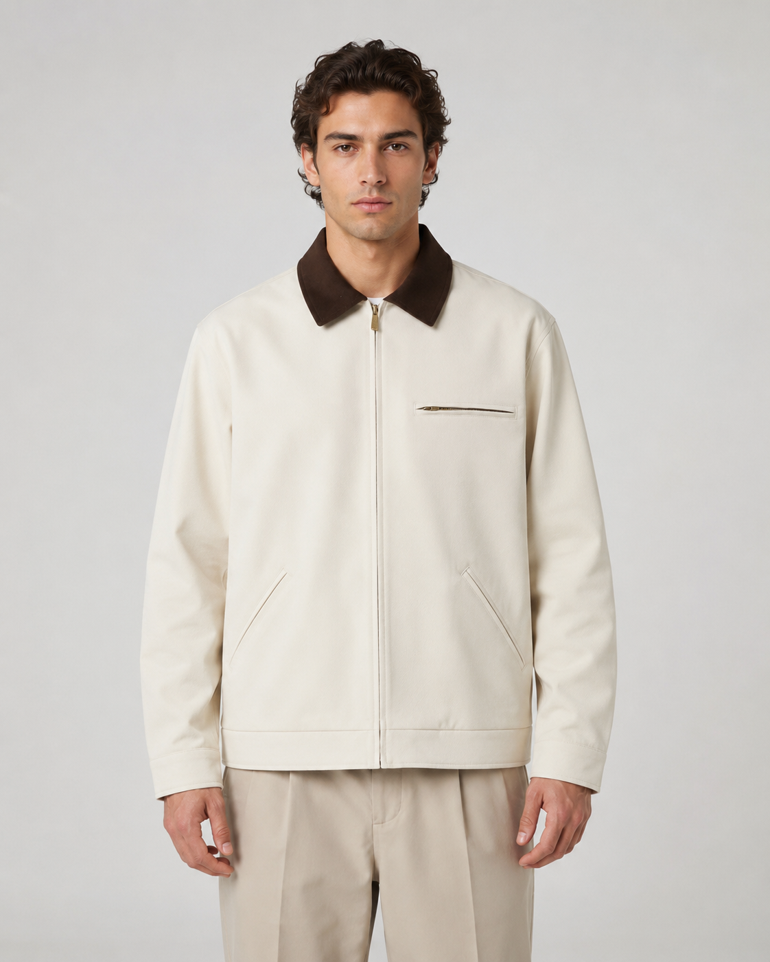 Caspian | Contrast Collar Barn Jacket