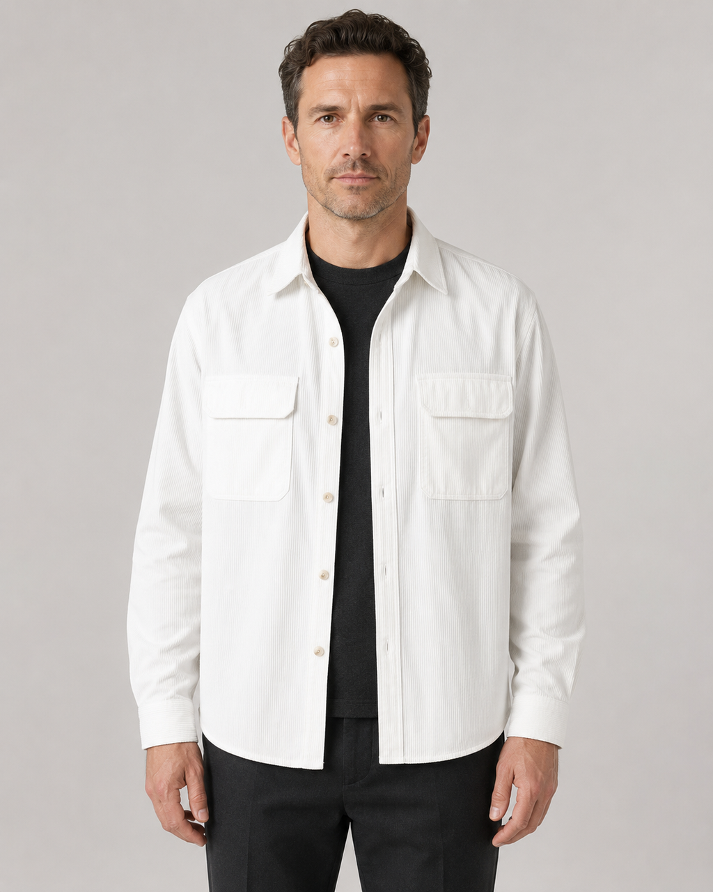 Nikolai | Corduroy Button-Up Shirt Jacket