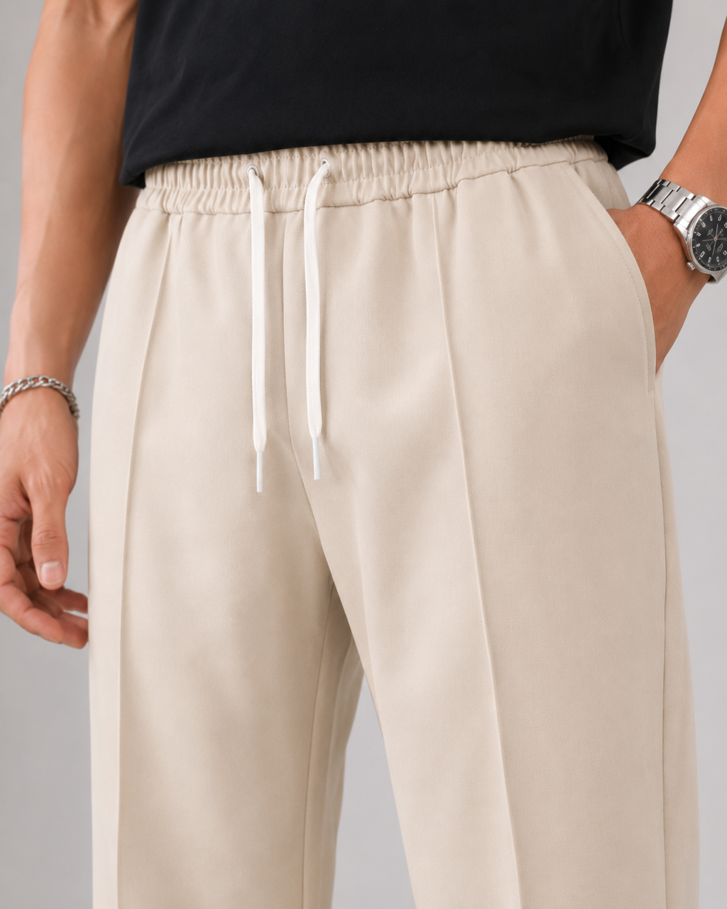 Emrys | Elasticated Waist Drawstring Trousers