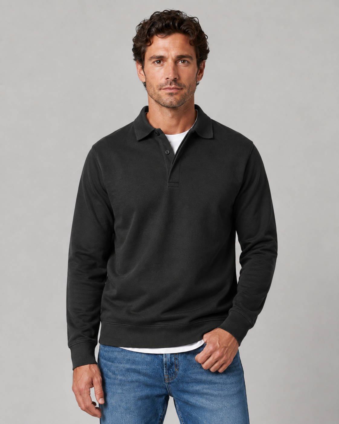 Torsten | Collared Polo Sweatshirt