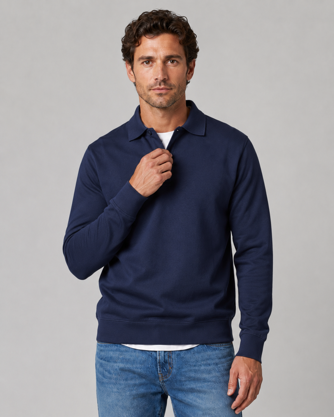 Torsten | Collared Polo Sweatshirt