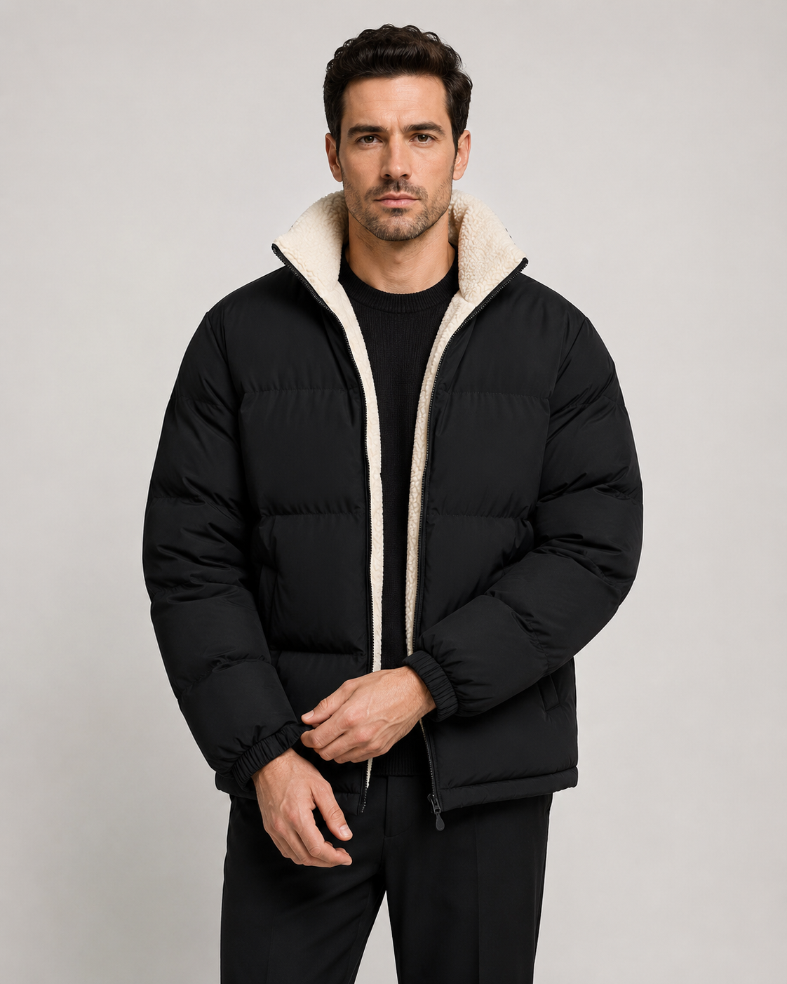 Sebastian | Reversible Sherpa Lined Puffer Jacket