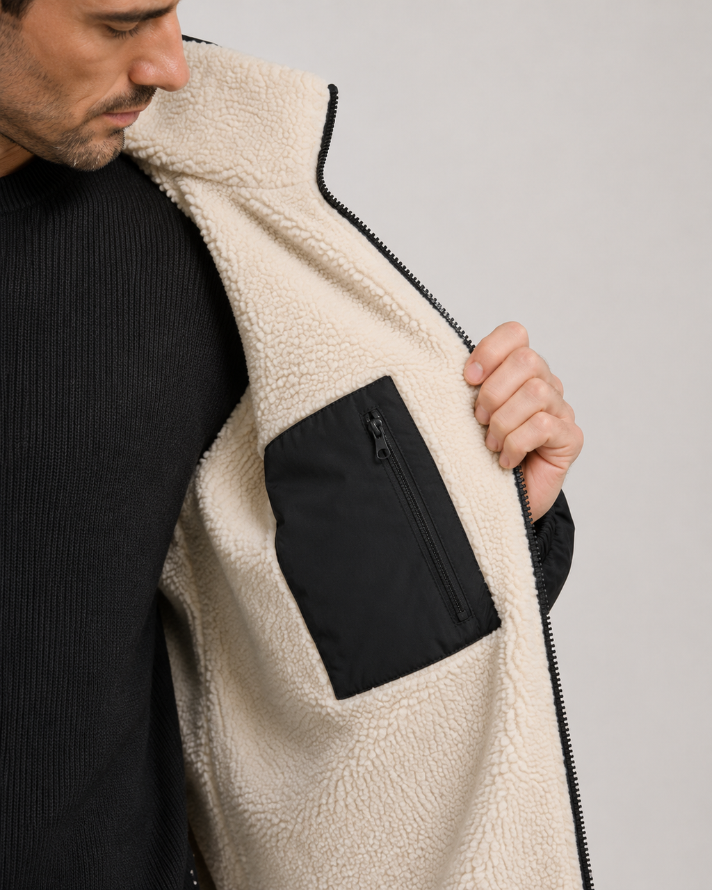 Sebastian | Reversible Sherpa Lined Puffer Jacket