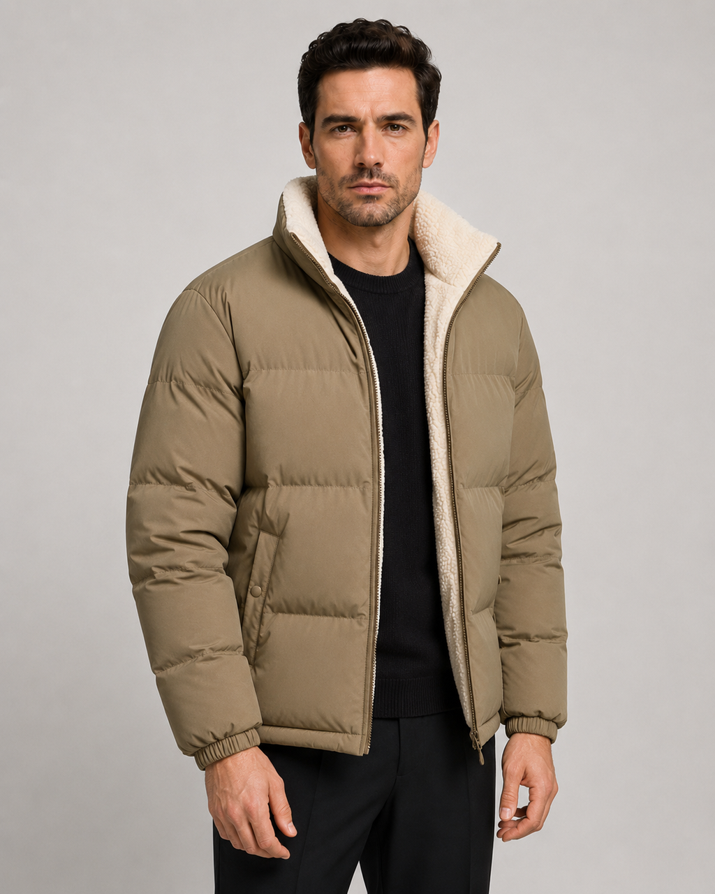 Sebastian | Reversible Sherpa Lined Puffer Jacket