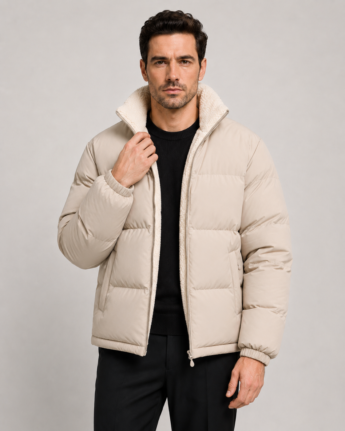 Sebastian | Reversible Sherpa Lined Puffer Jacket