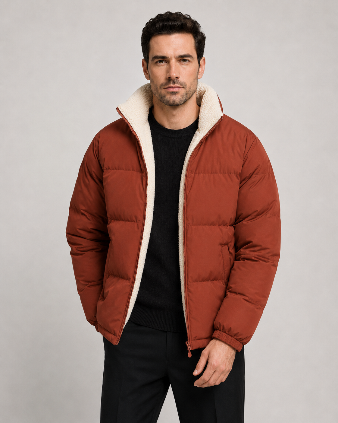 Sebastian | Reversible Sherpa Lined Puffer Jacket