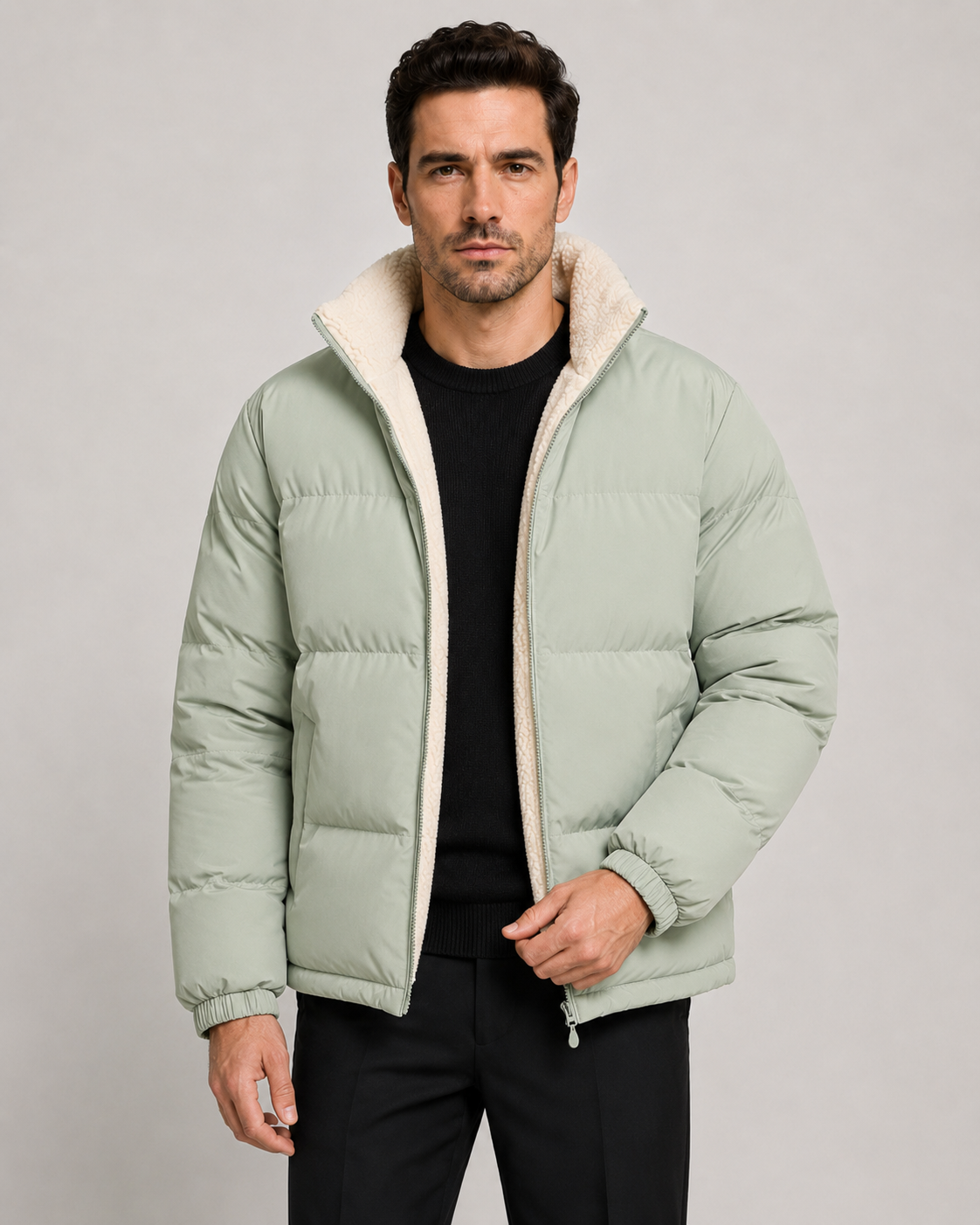Sebastian | Reversible Sherpa Lined Puffer Jacket