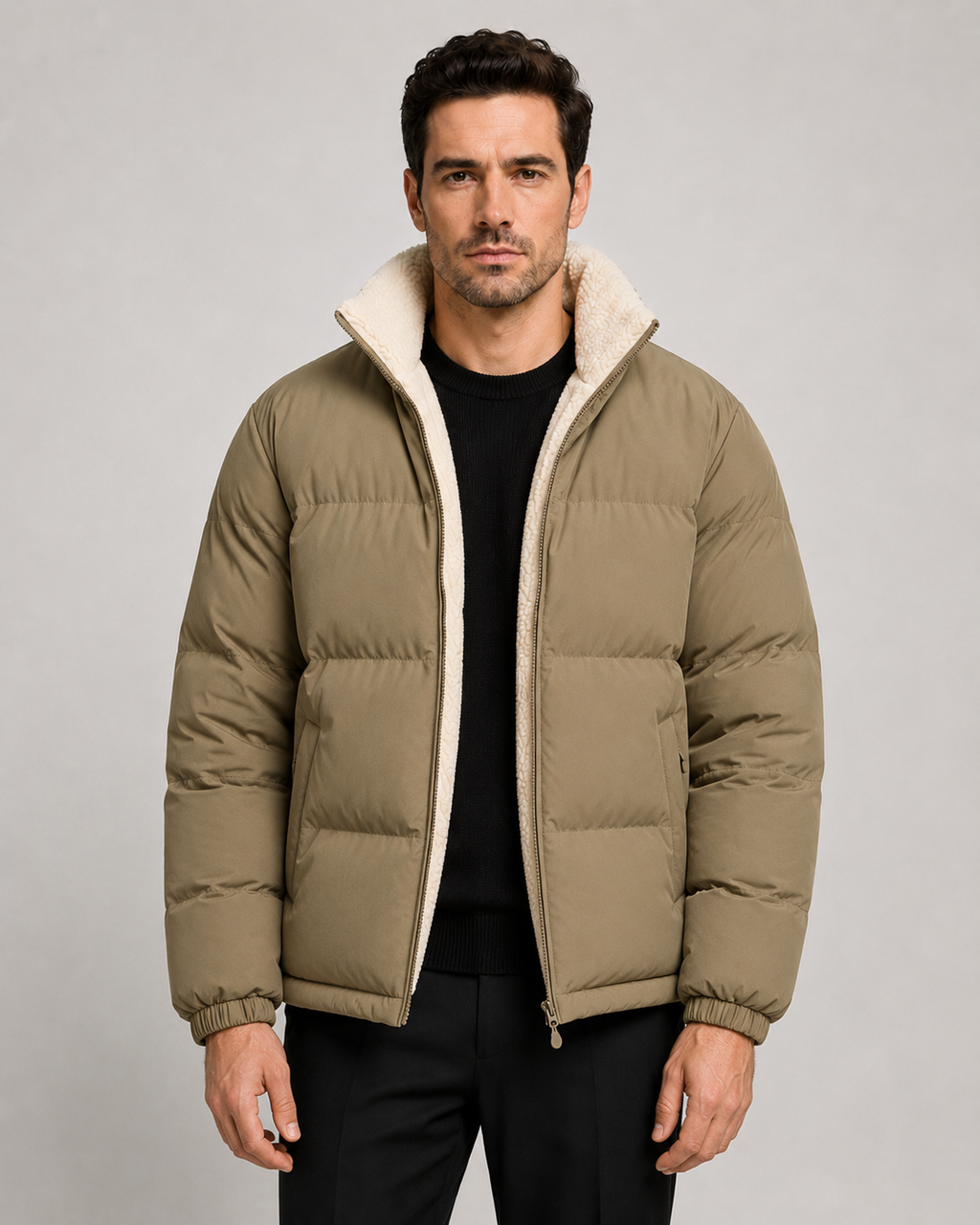 Sebastian | Reversible Sherpa Lined Puffer Jacket
