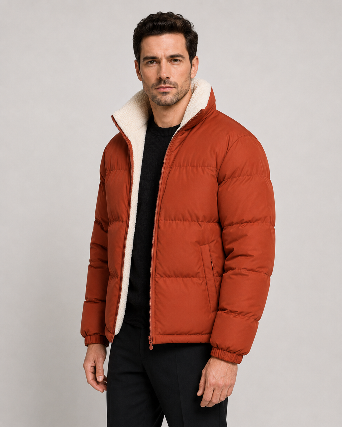 Sebastian | Reversible Sherpa Lined Puffer Jacket